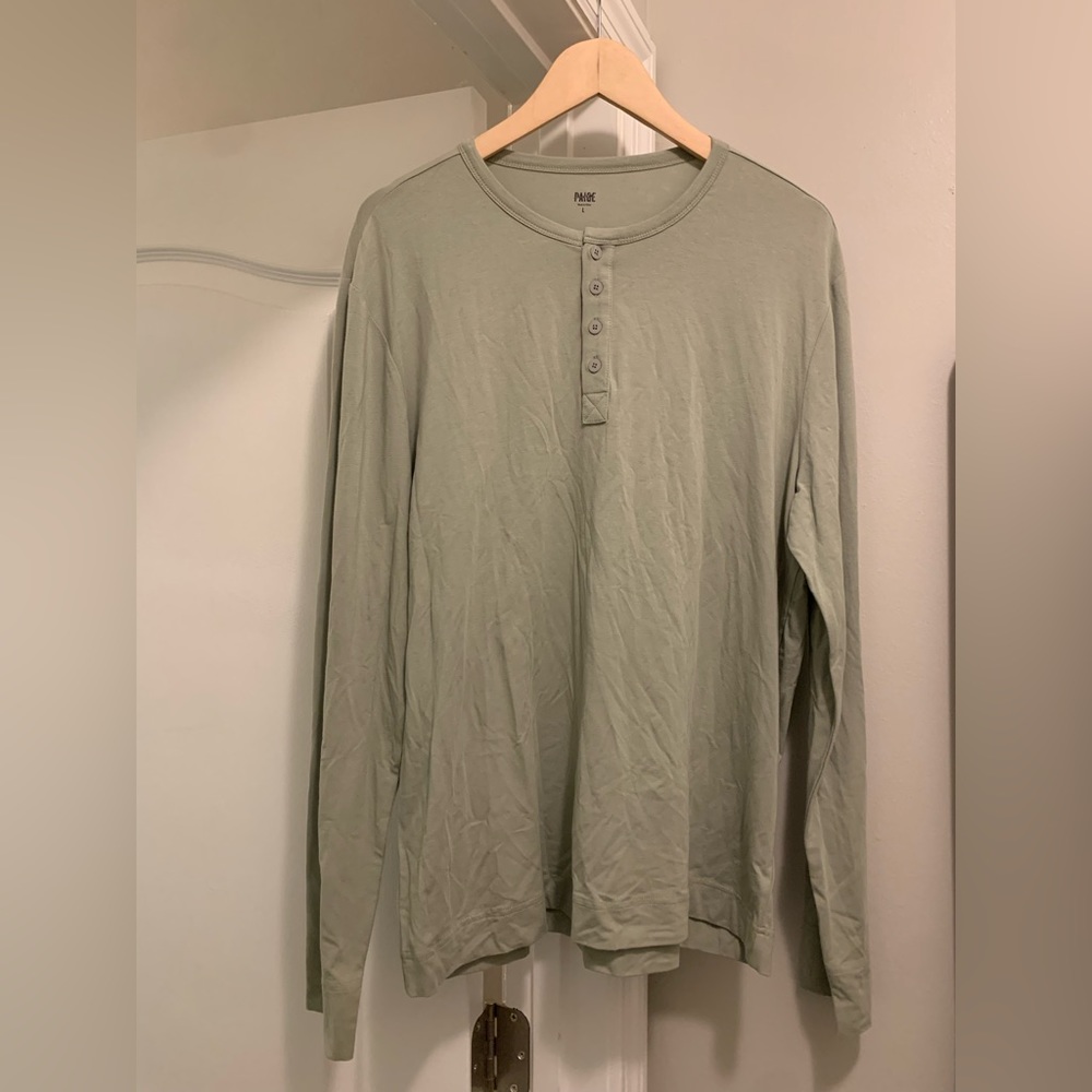 Paige garret henley tee long sleeve size large